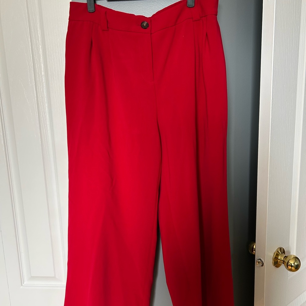 Penningtons Vibrant Red Wide Leg Pants